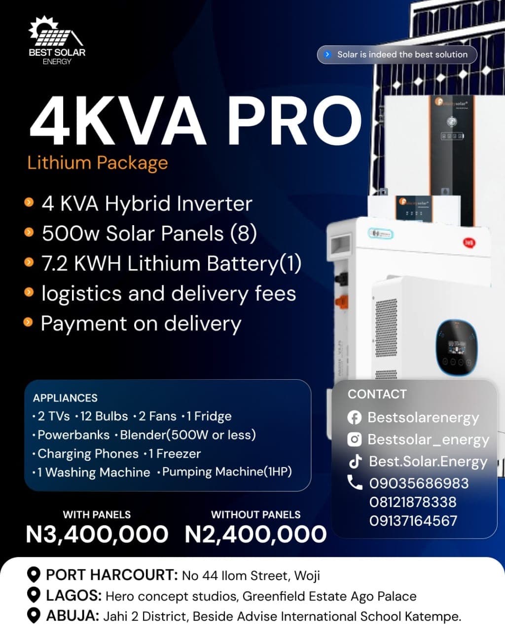 4KVA PRO Lithium Package