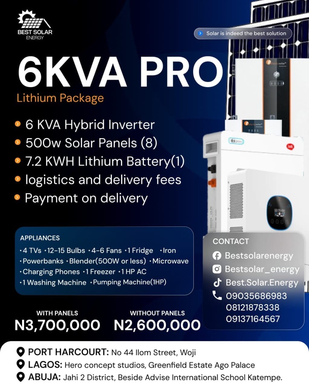 6KVA PRO Lithium Package