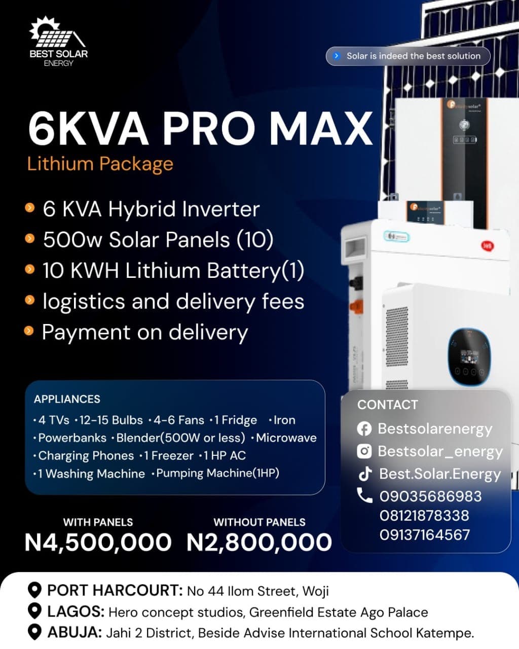 6KVA PRO MAX Lithium Package