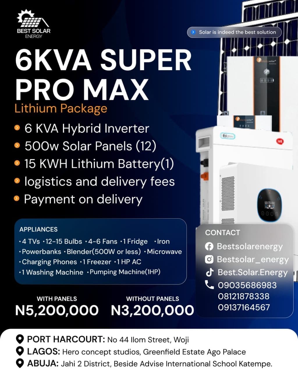 6KVA SUPER PRO MAX Lithium Package