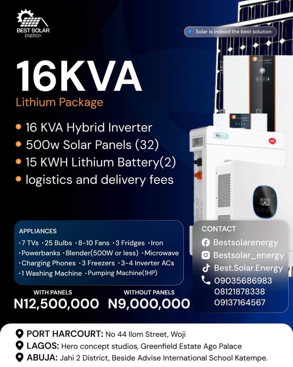 16KVA Lithium Package