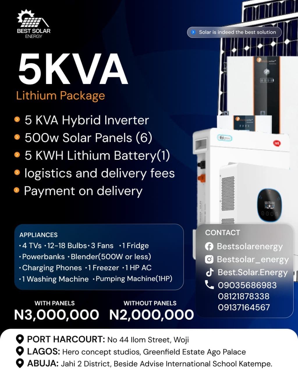 5KVA Lithium Package