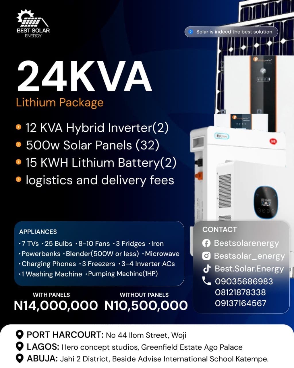 24KVA Lithium Package