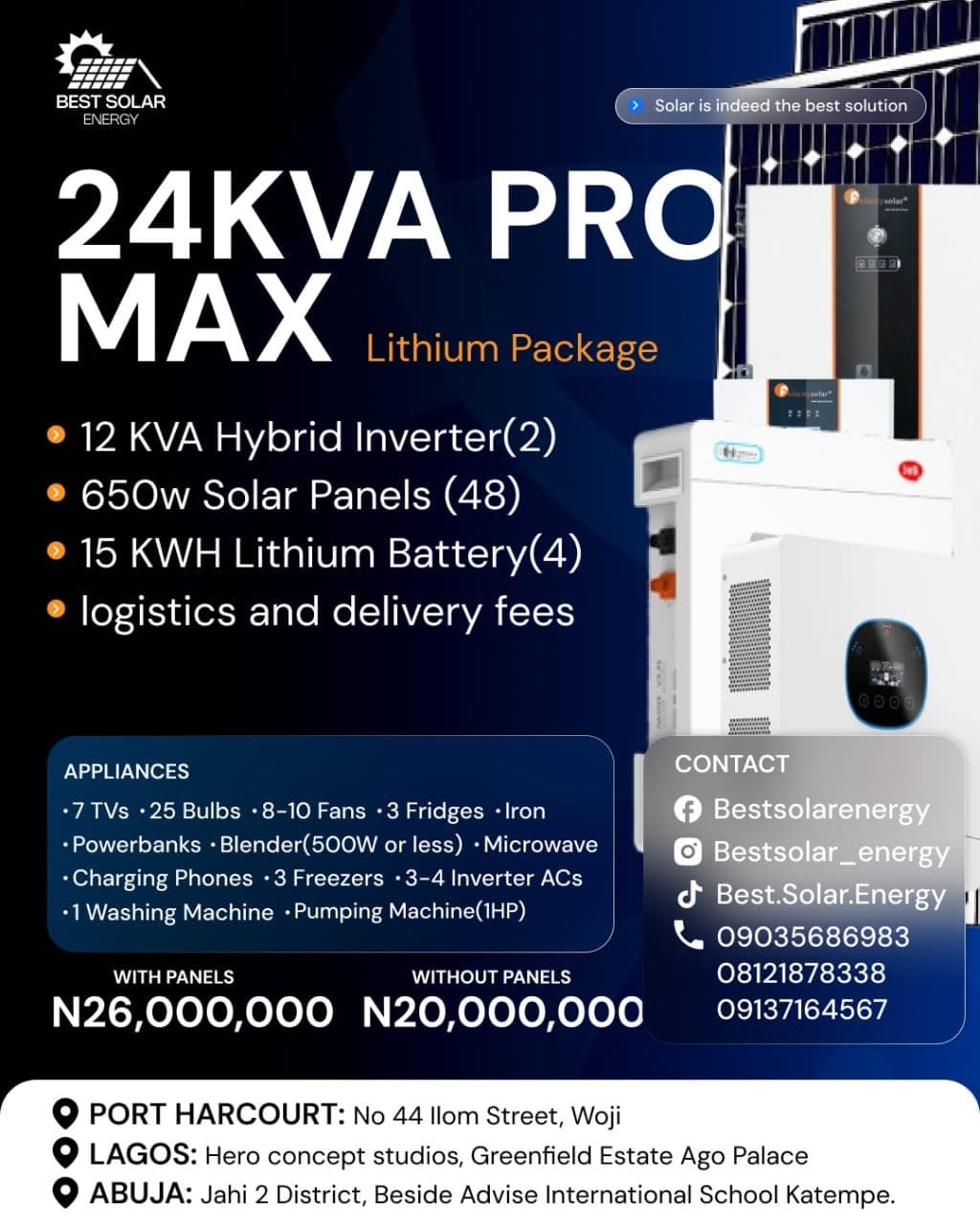 24KVA PRO MAX Lithium Package